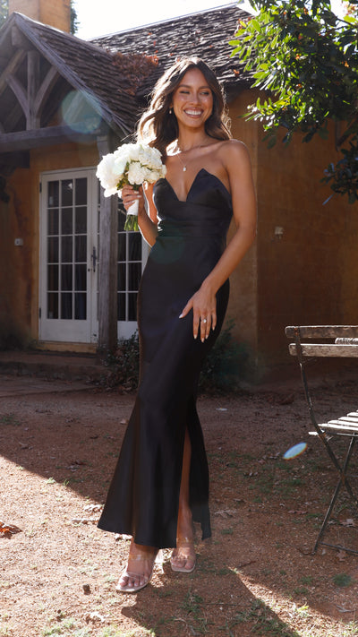 Load image into Gallery viewer, Valerie Maxi Dress - Black - Billy J
