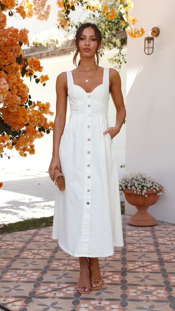 Farrow Maxi Dress - White