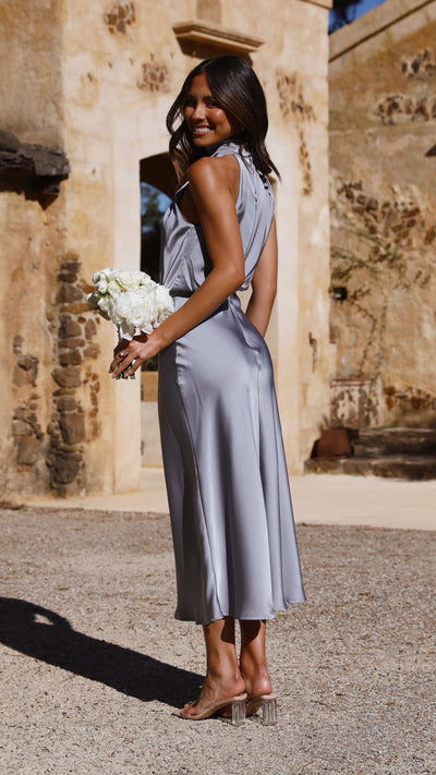 Load image into Gallery viewer, Esther Maxi Dress - Steel Blue - Billy J
