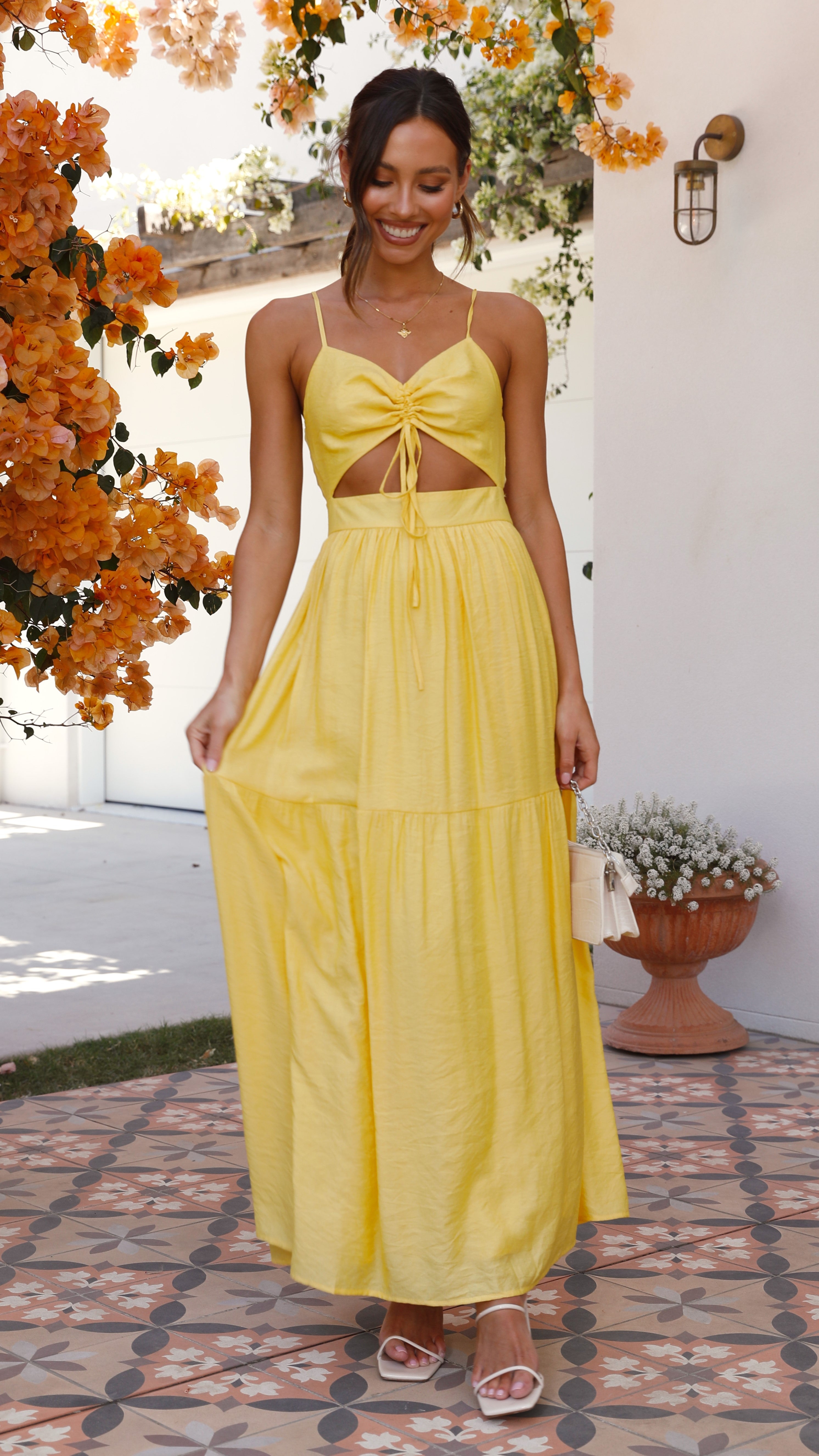 Indiah Maxi Dress - Yellow