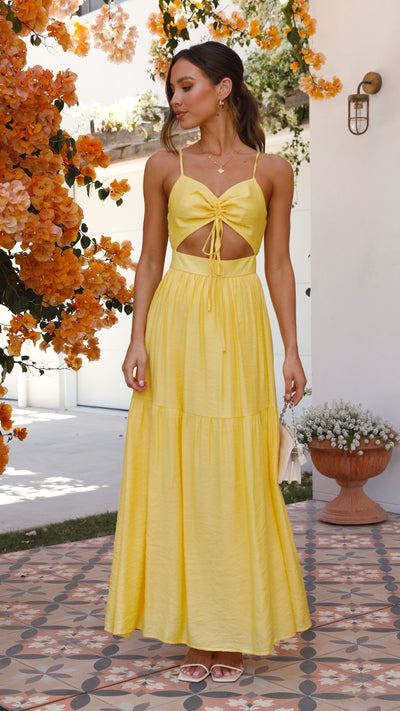 Load image into Gallery viewer, Indiah Maxi Dress - Yellow
