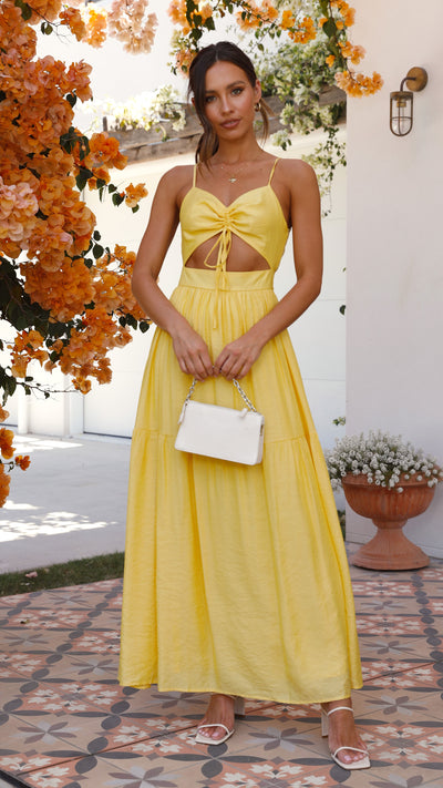 Load image into Gallery viewer, Indiah Maxi Dress - Yellow
