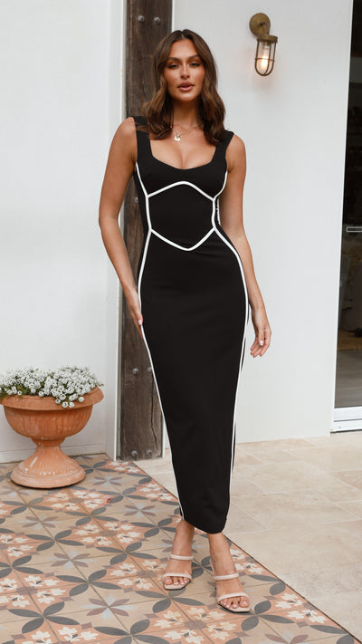 Load image into Gallery viewer, Sooki Maxi Dress - Black/White
