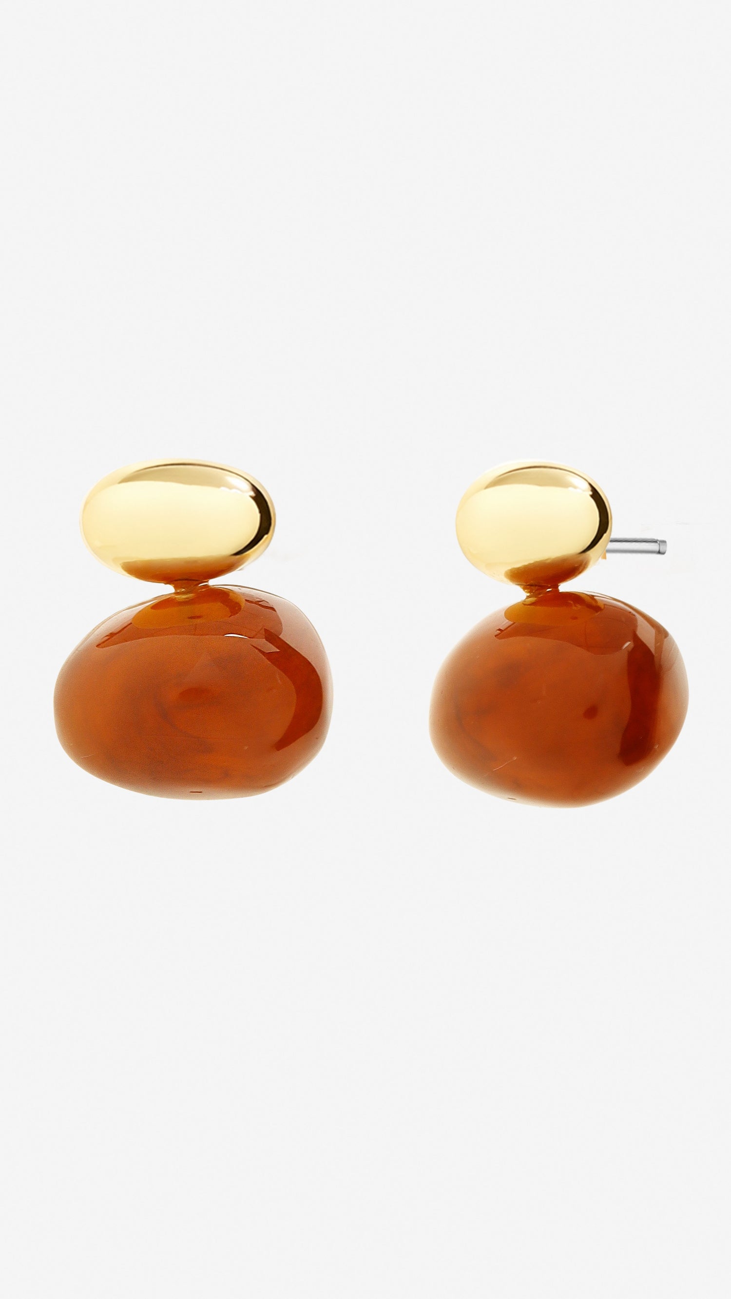 Bauble Resin Earring - Brown - Billy J