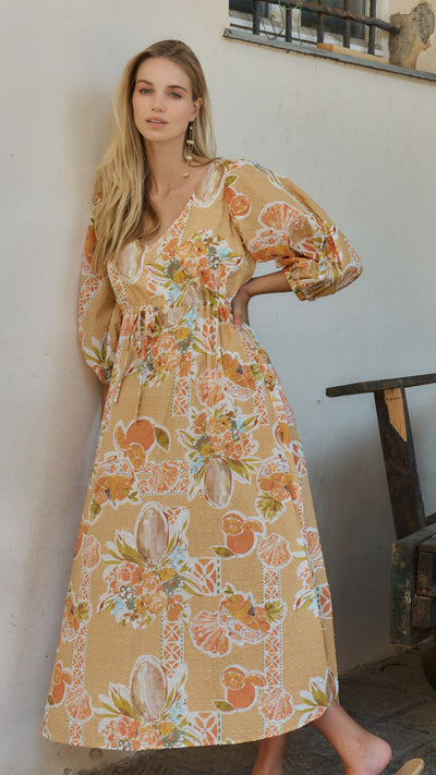 Load image into Gallery viewer, Cameo Maxi Dress - Tropical Print
