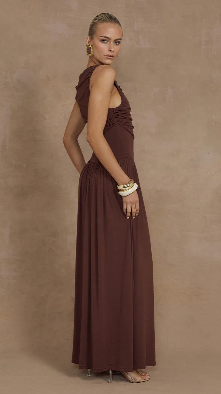 Nalla Maxi Dress - Brown - Billy J