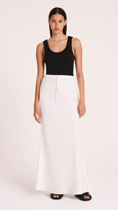 Load image into Gallery viewer, Amani Linen Skirt - White - Billy J
