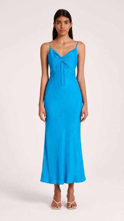 Load image into Gallery viewer, Lea Cupro Dress - Azure
