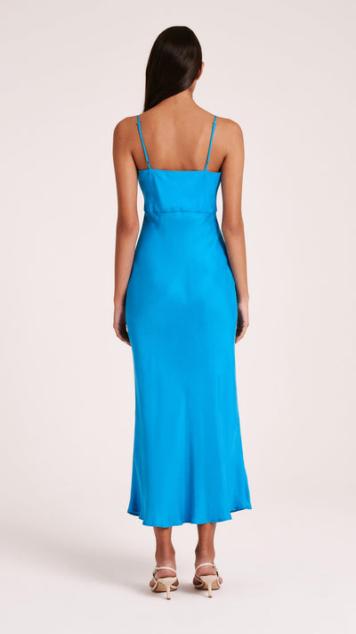 Load image into Gallery viewer, Lea Cupro Dress - Azure
