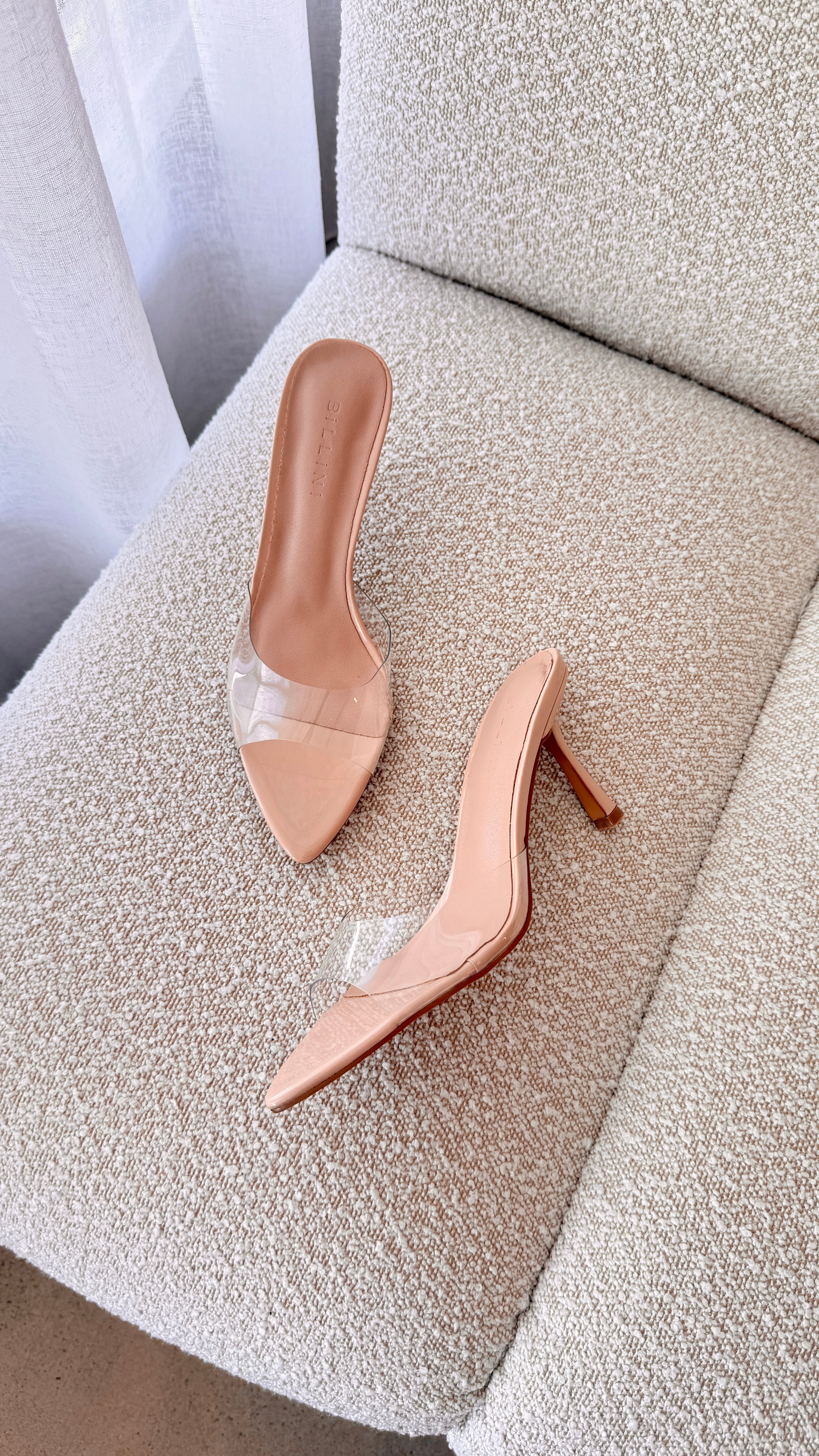 Xayana Heels - Nude Patent Clear - Billy J