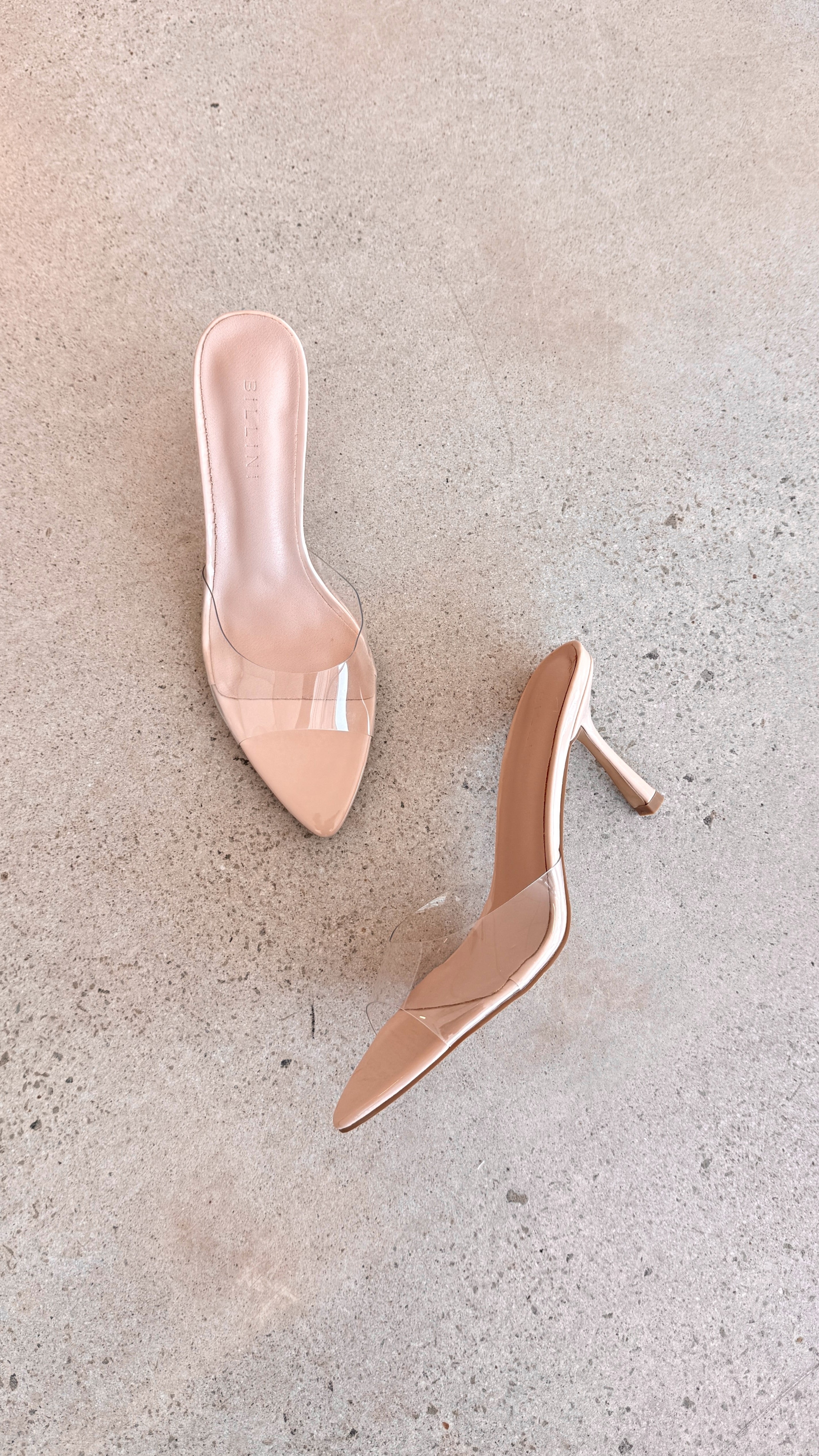 Xayana Heels - Nude Patent Clear - Billy J