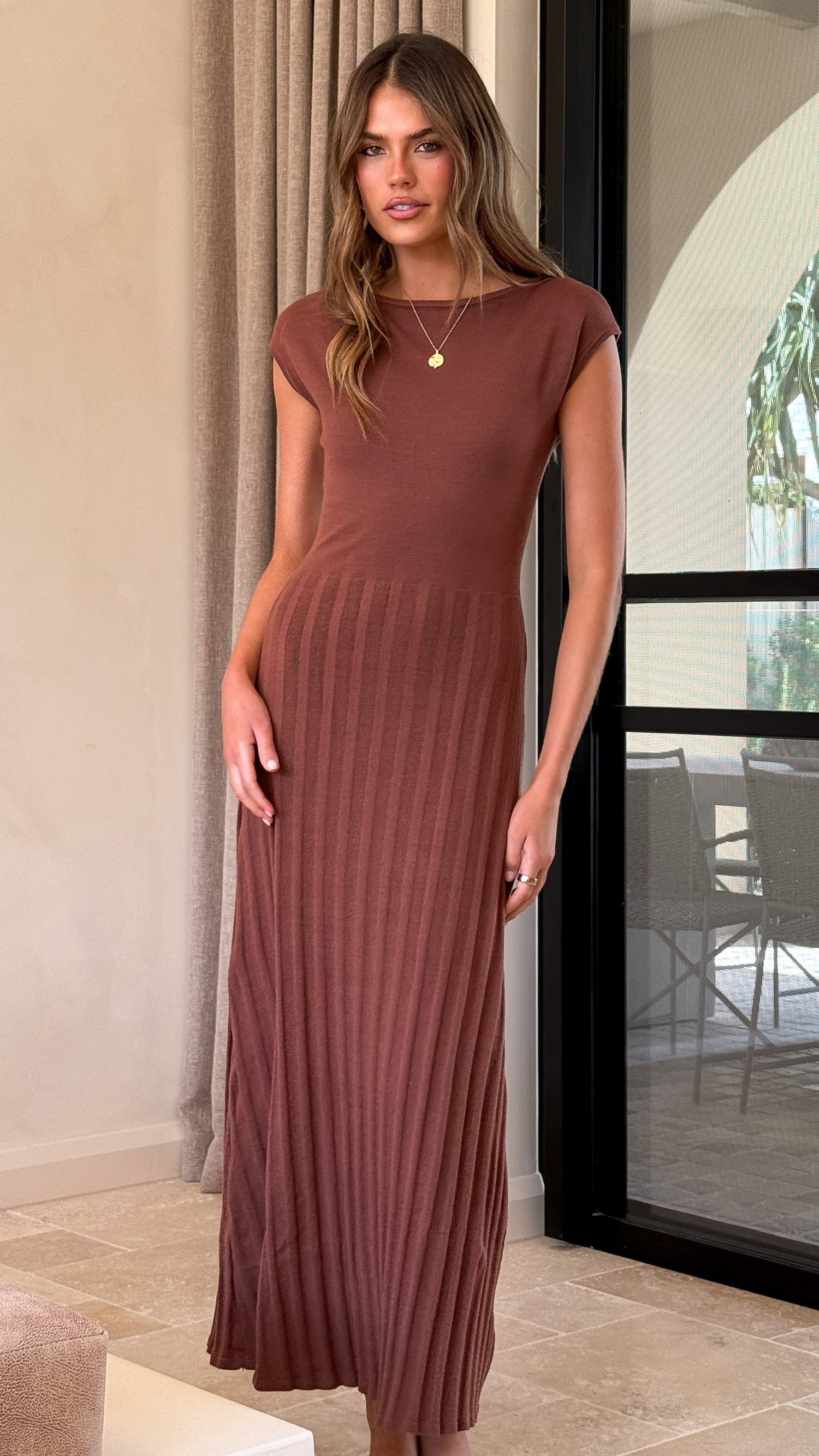 Marni Maxi Dress - Chocolate - Billy J