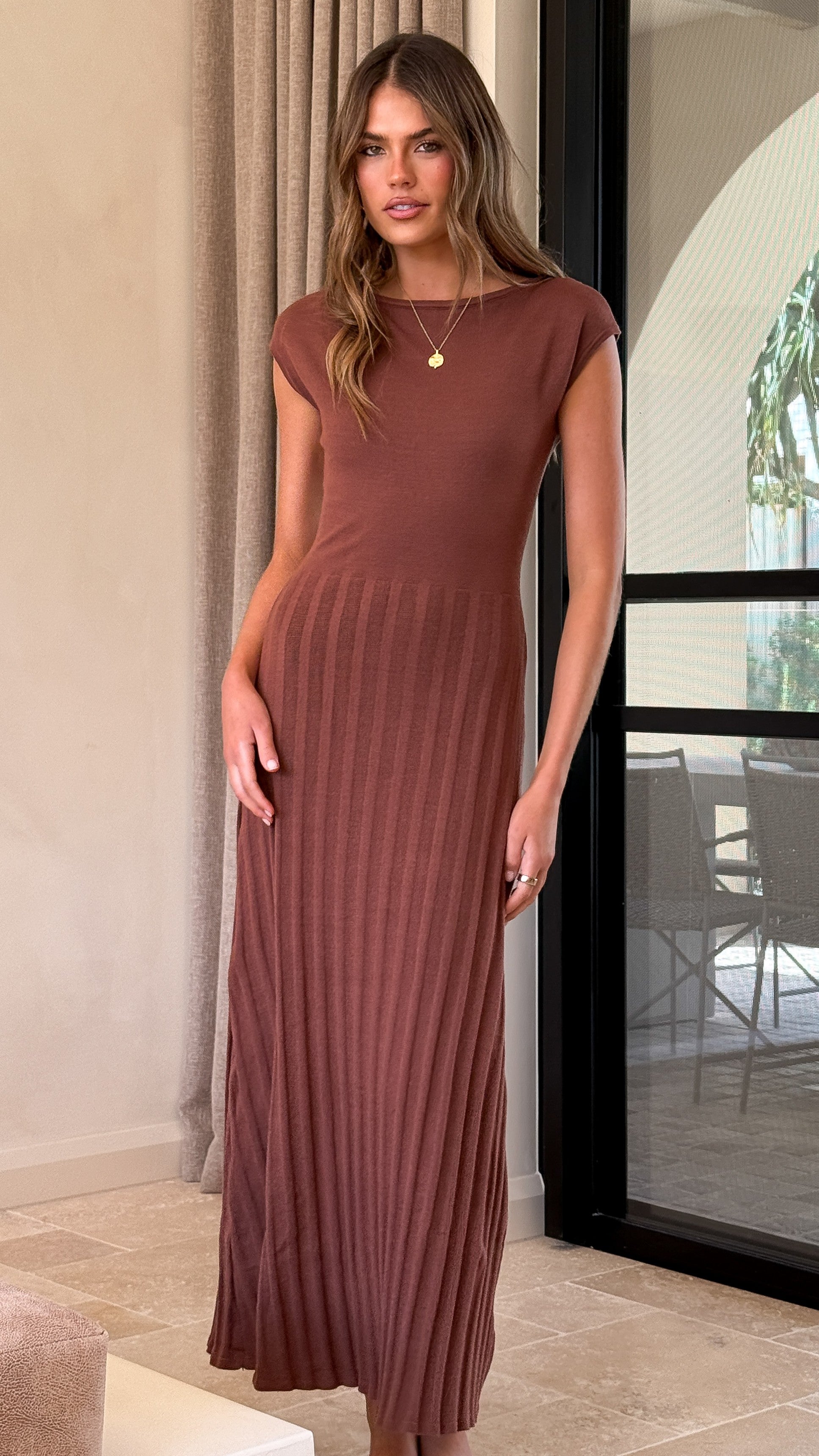 Marni Maxi Dress - Chocolate - Billy J