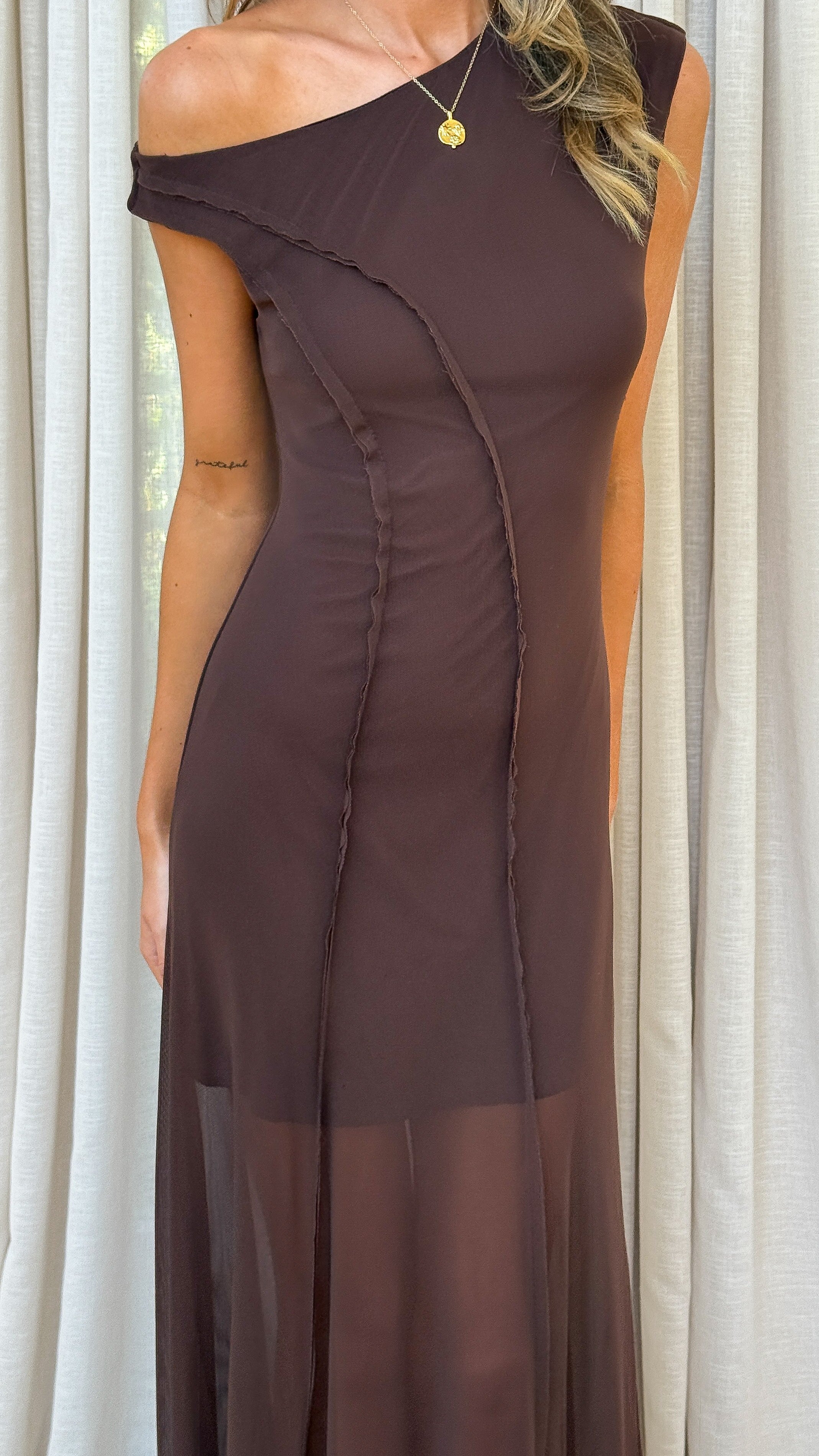 Raya Maxi Dress - Chocolate - Billy J