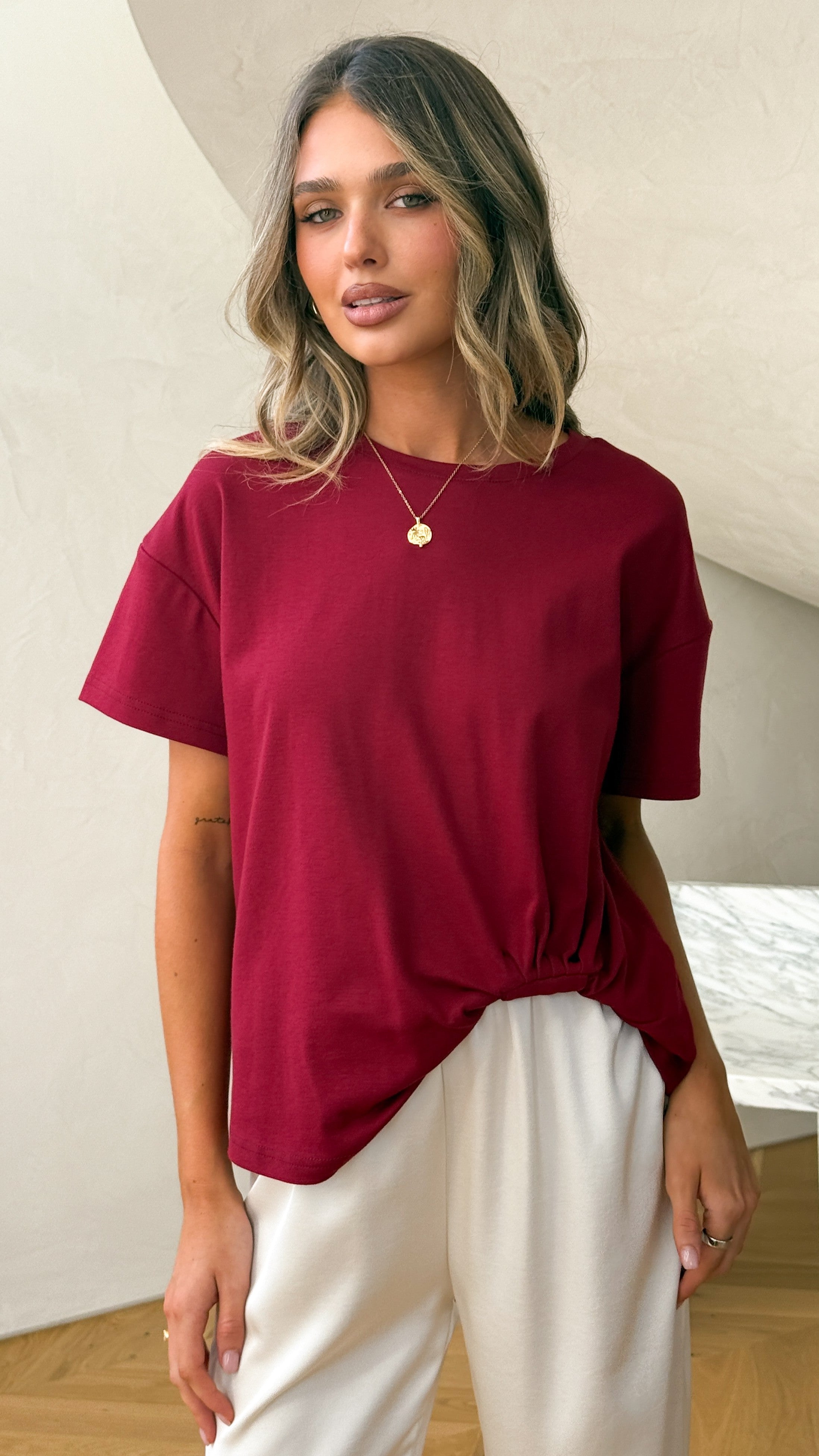 Aria Tee - Wine - Billy J