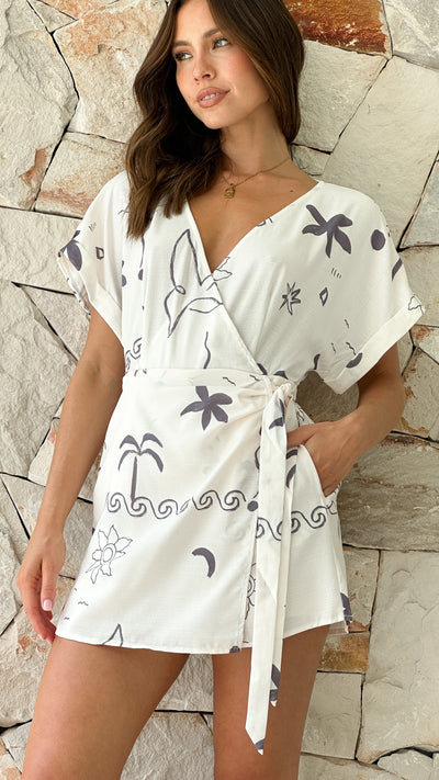 Load image into Gallery viewer, Rae Playsuit - Seabreeze
