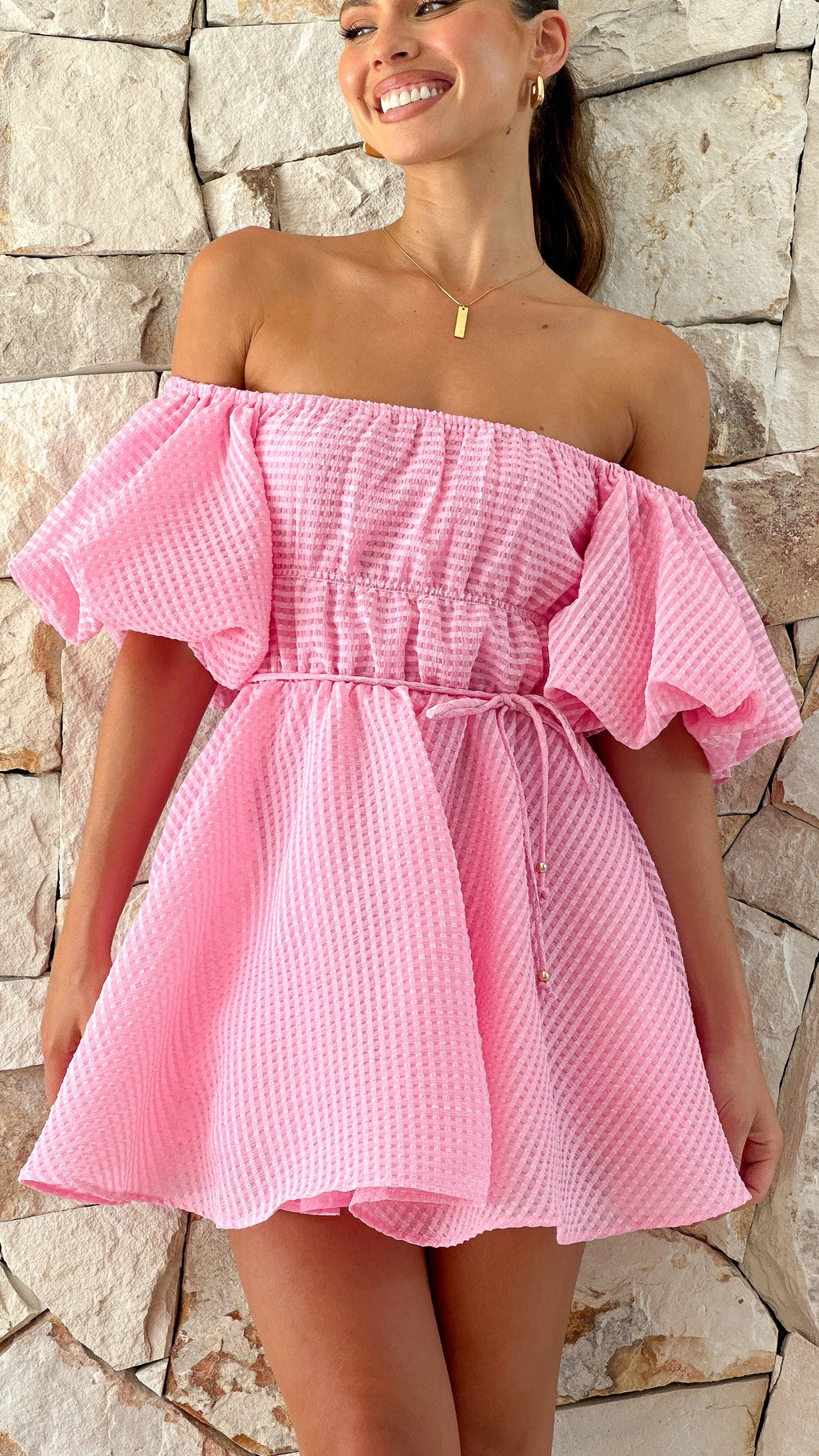 Baki Mini Dress - Pink