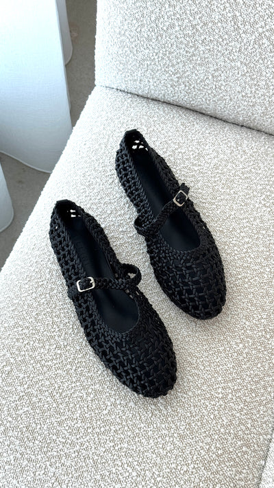 Load image into Gallery viewer, Gitta Flats - Black - Billy J
