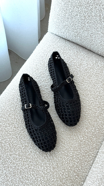 Load image into Gallery viewer, Gitta Flats - Black - Billy J
