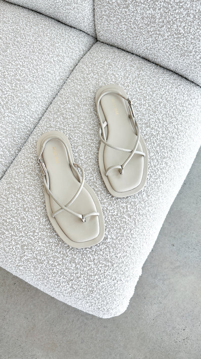 Load image into Gallery viewer, Kendall Sandal - Bone Leather - Billy J

