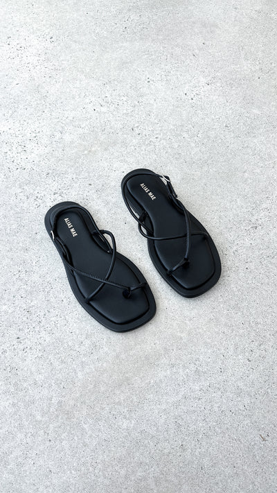 Load image into Gallery viewer, Kendall Sandal - Black Leather - Billy J
