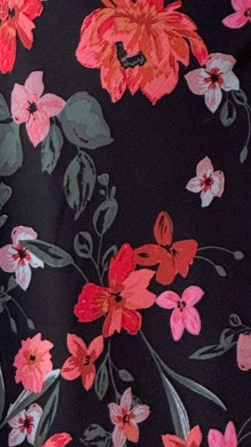 Loren Mini Dress - Dark Floral - Billy J