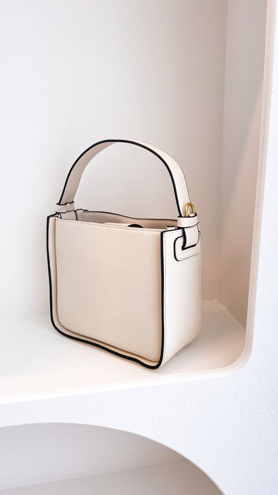 Load image into Gallery viewer, Poppi Suede Mini Handbag - Cream - Billy J
