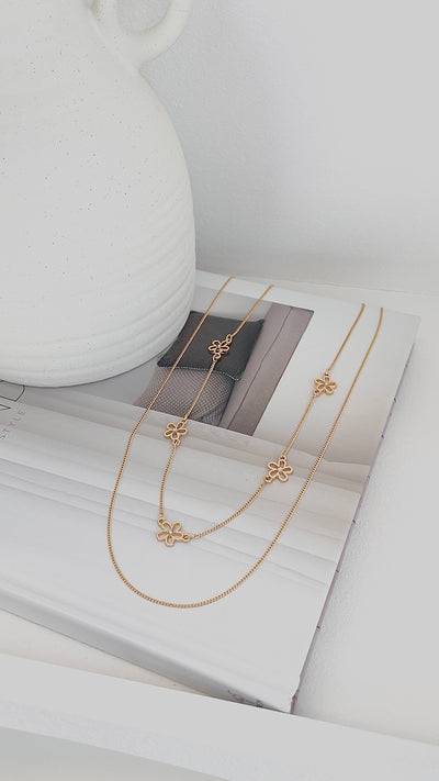Load image into Gallery viewer, Daisey Necklace Set - Gold - Billy J
