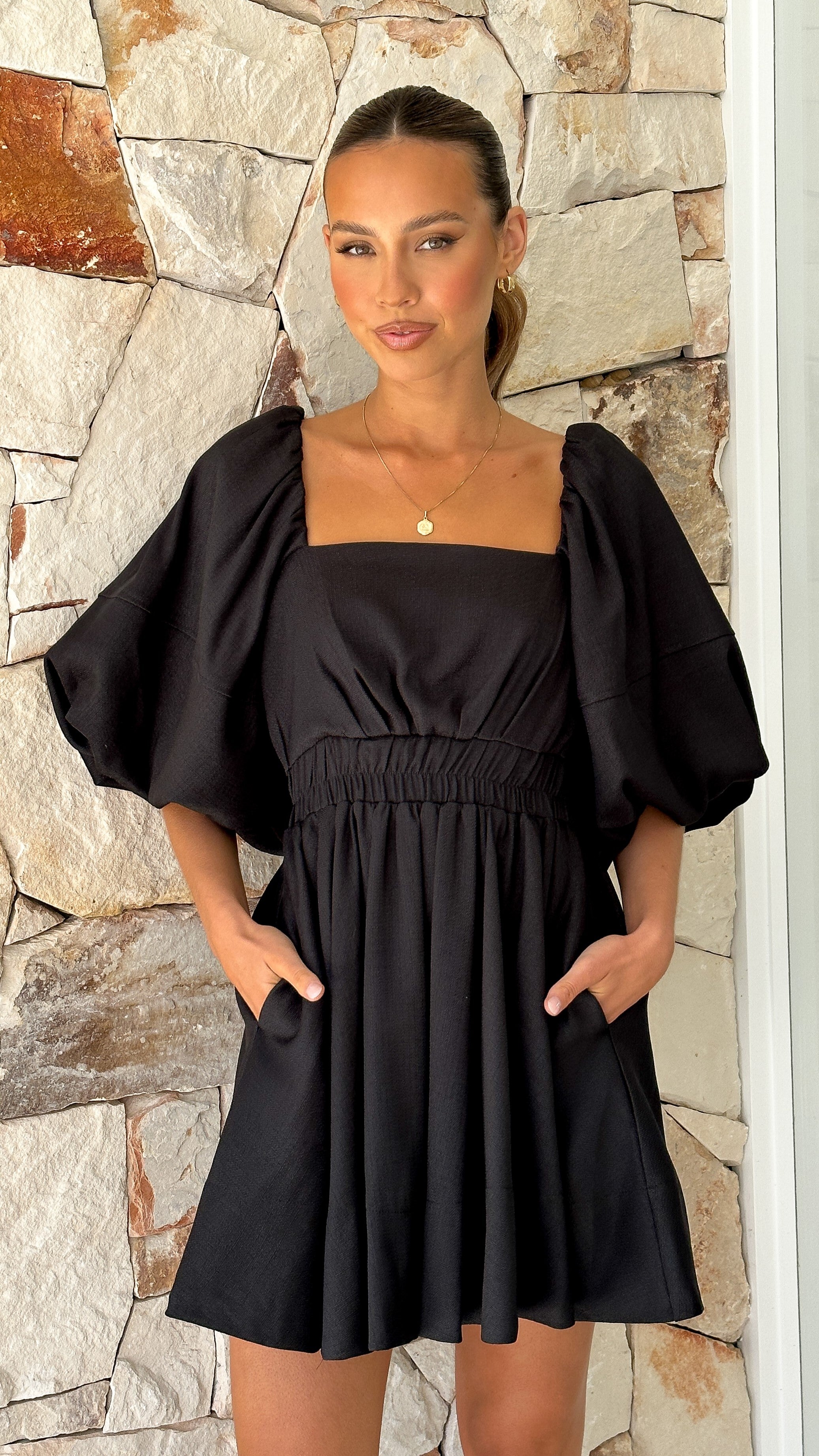 Amayah Mini Dress - Black