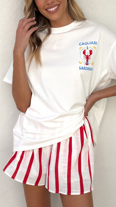 Load image into Gallery viewer, Sardinia Top &amp; Shorts Set - Lobster - Billy J
