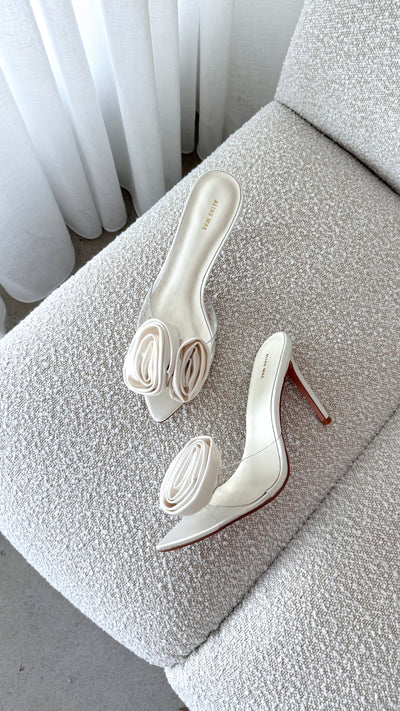 Load image into Gallery viewer, Casey Heel - Ivory Satin - Billy J
