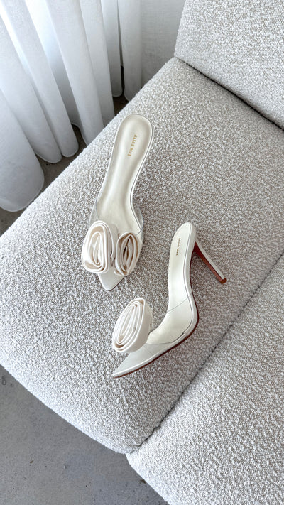 Load image into Gallery viewer, Casey Heel - Ivory Satin - Billy J
