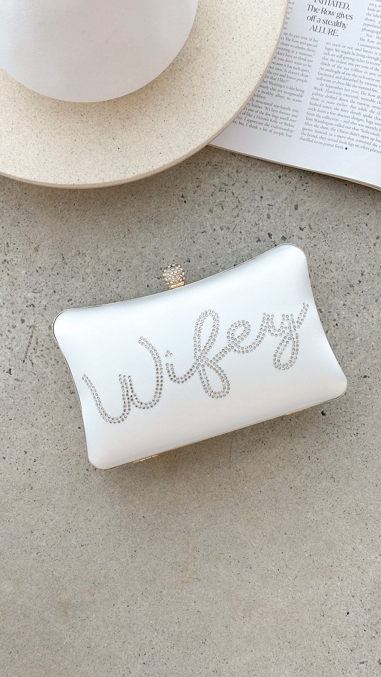 Wifey Satin Clutch - Gold - Billy J