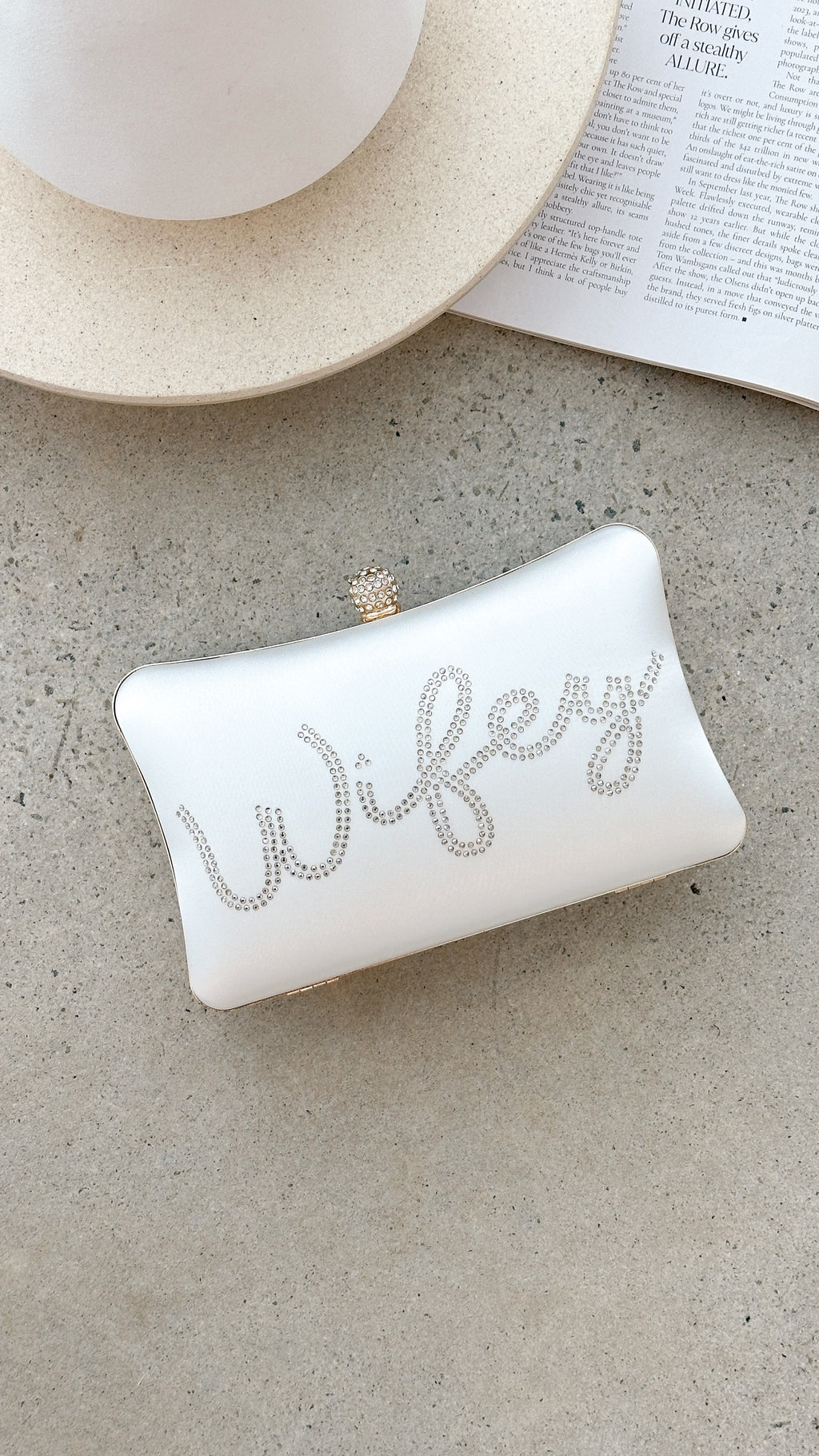 Wifey Satin Clutch - Gold - Billy J