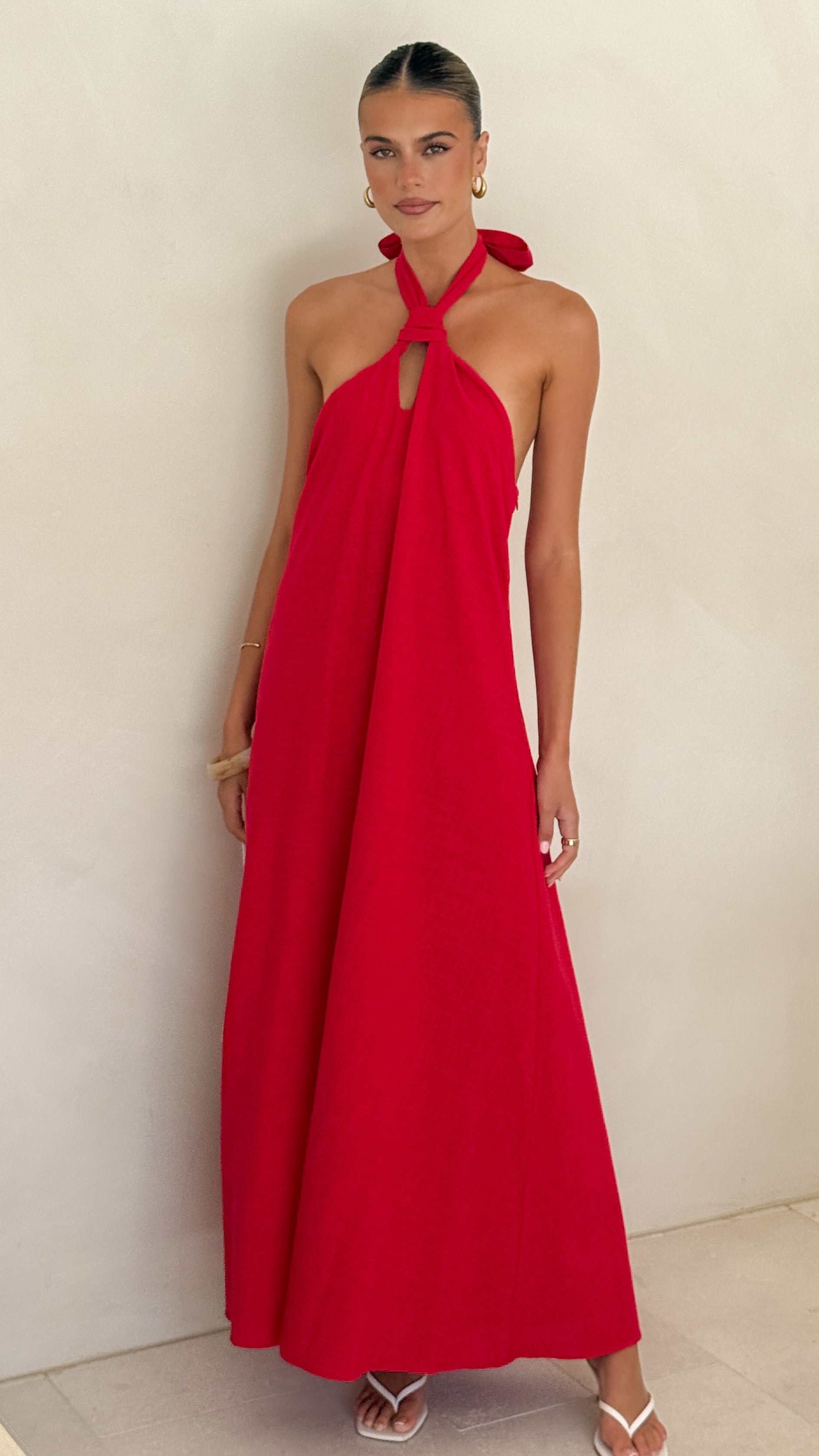 Tavia Maxi Dress - Red - Billy J