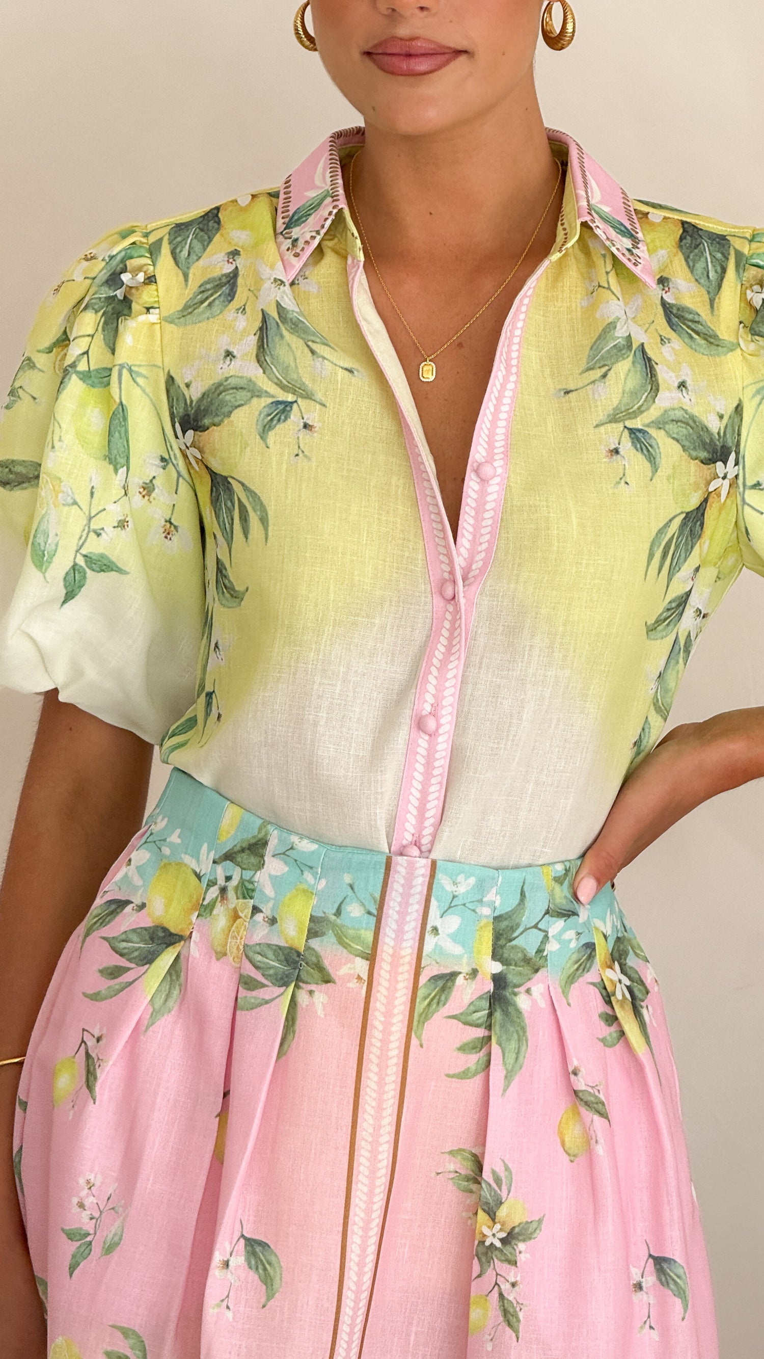 Verena Mini Skirt - Rosé Lemonade - Billy J