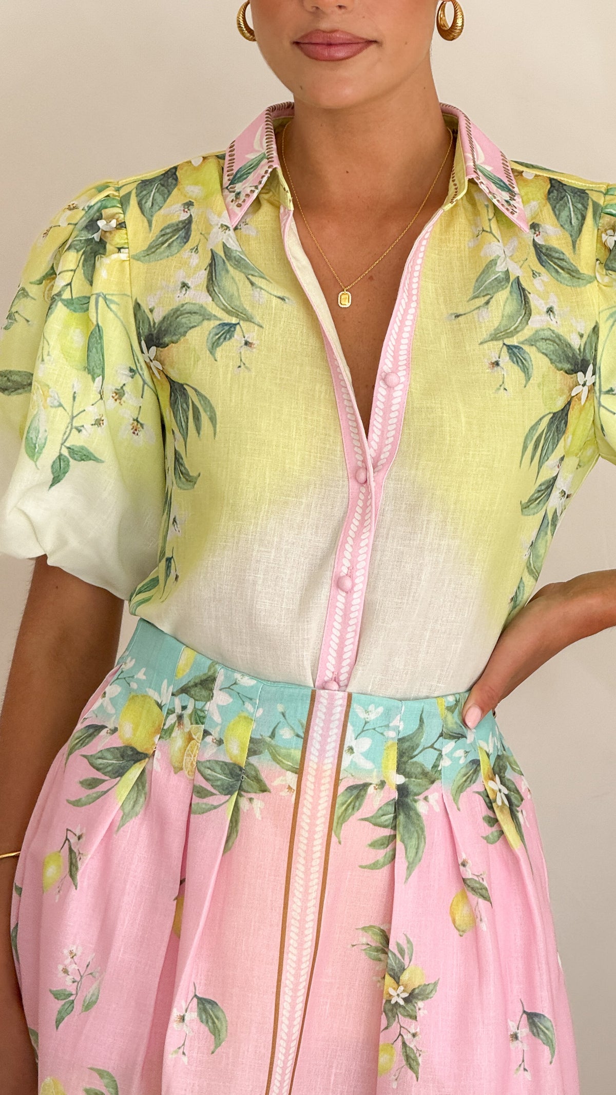 Verena Mini Skirt - Rosé Lemonade - Billy J