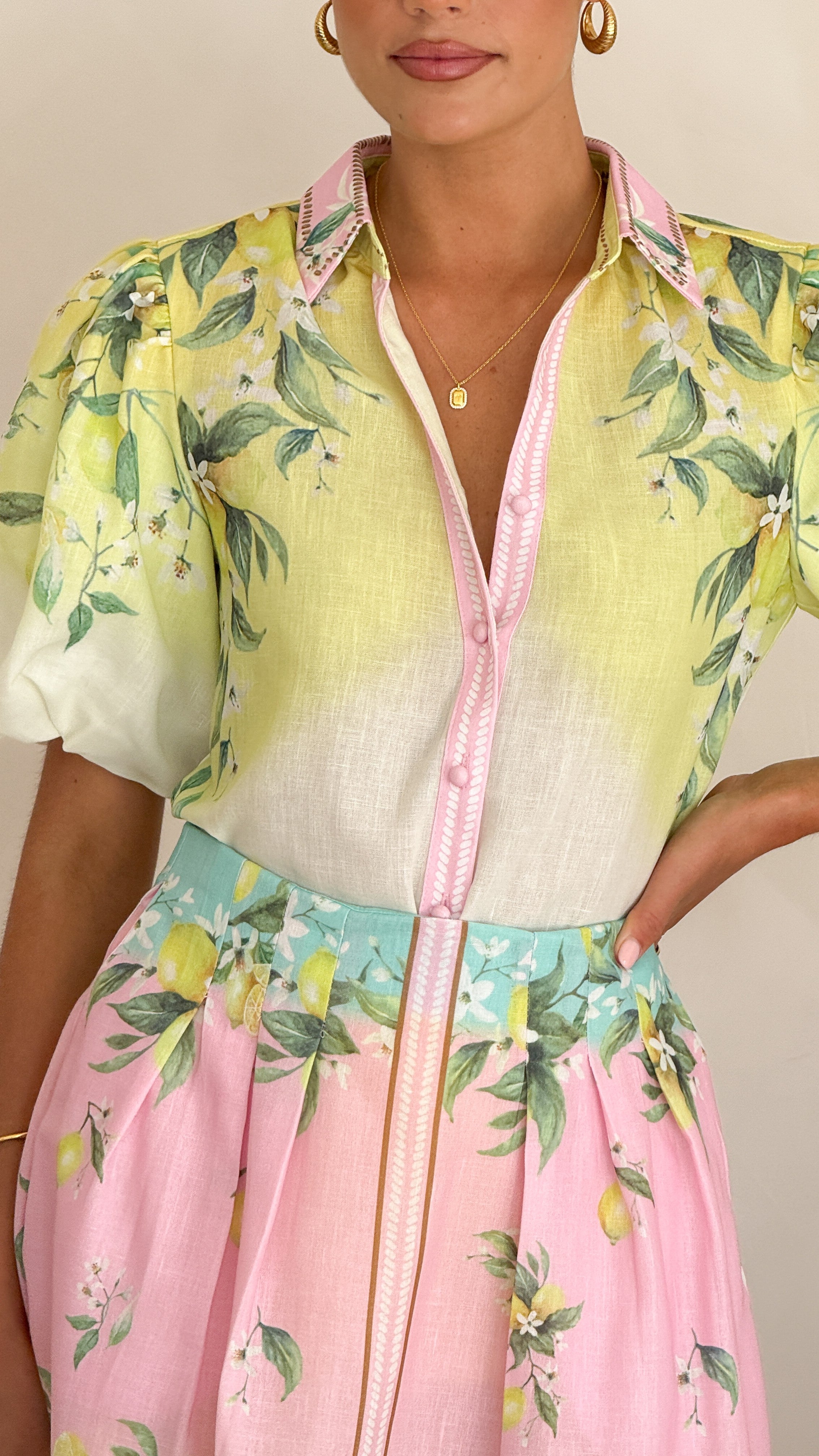 Verena Mini Skirt - Rosé Lemonade - Billy J