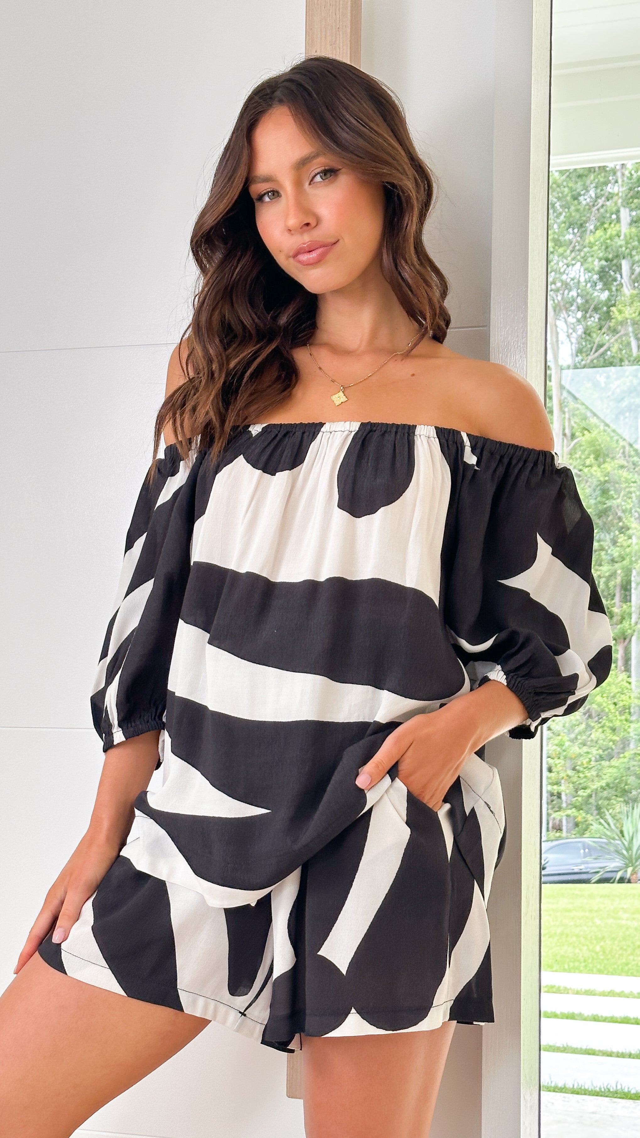 Genevieve Off Shoulder Top - Taormina