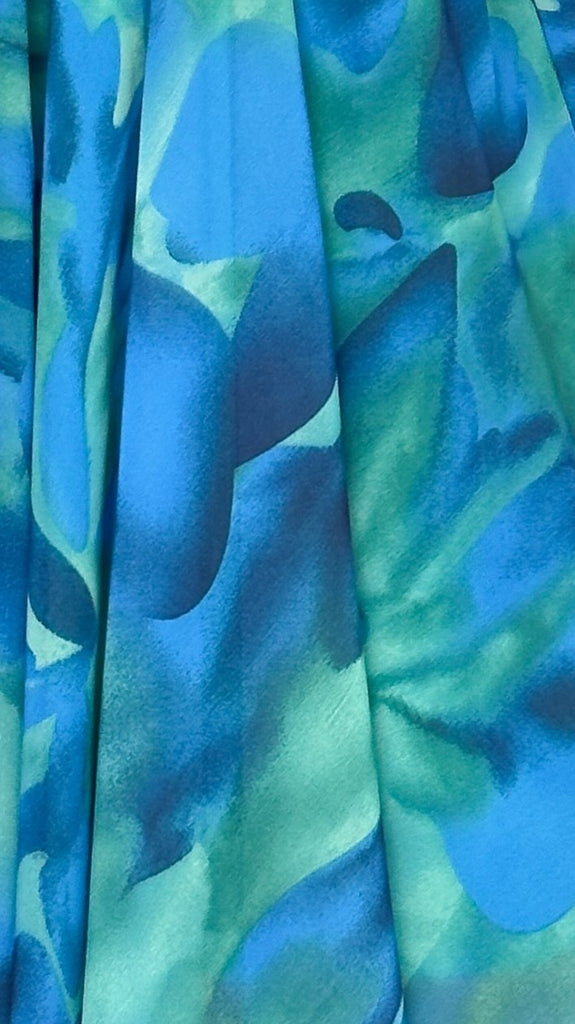 Xarissa Mini Dress - Blue / Green Print