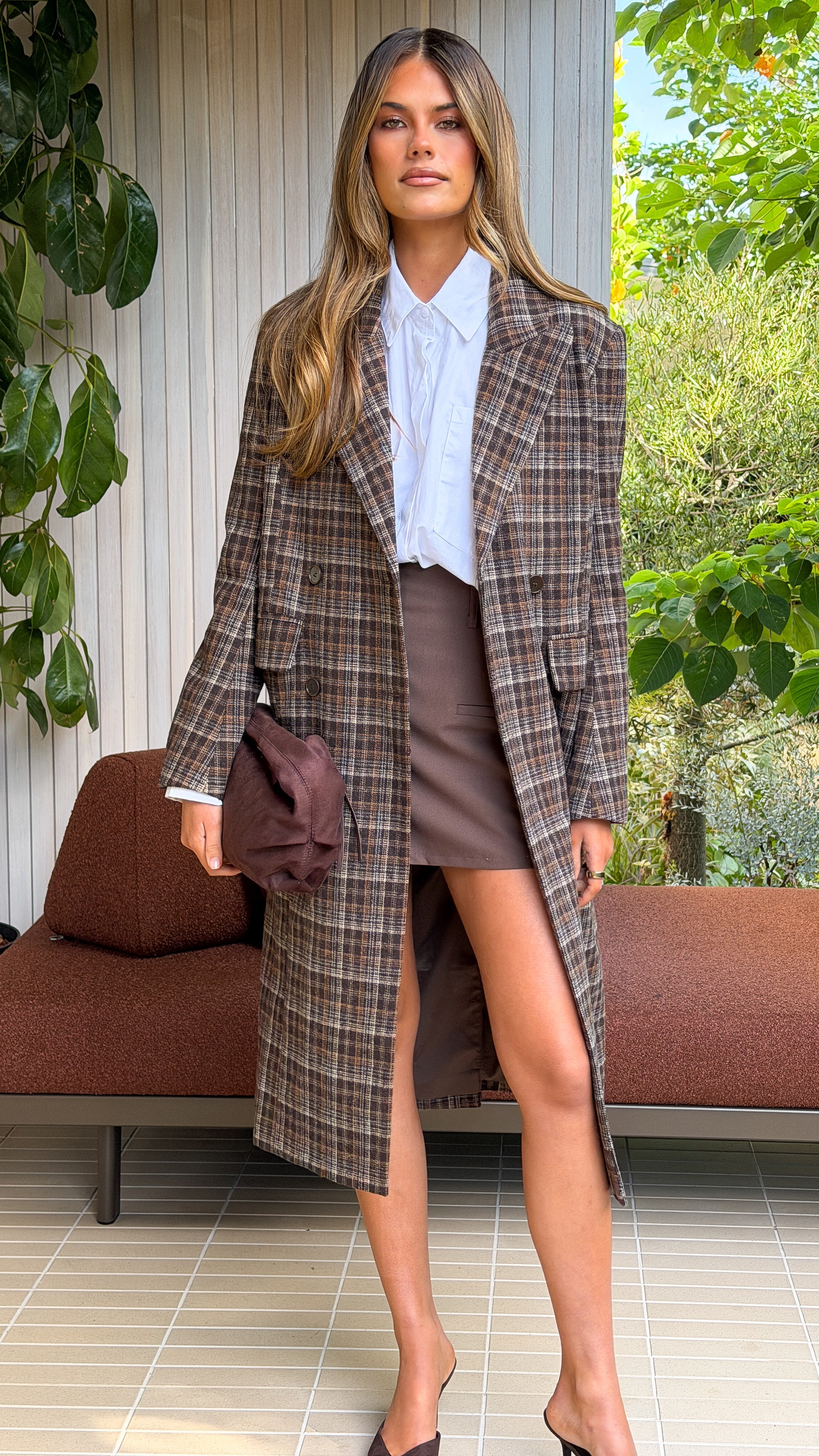 Charla Button Up Poplin Top - White - Billy J