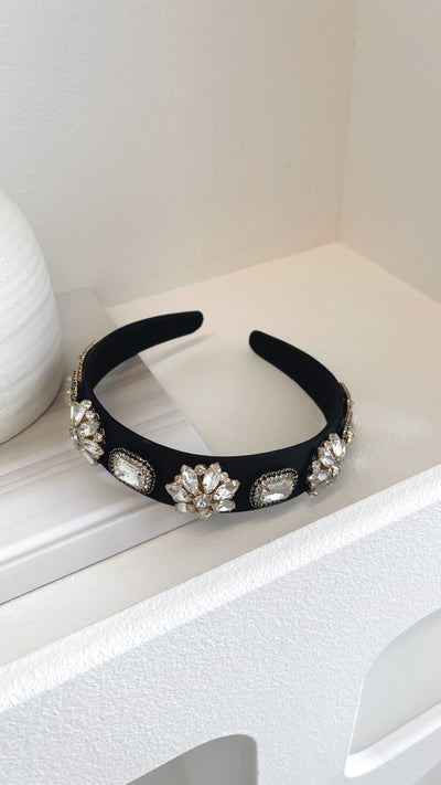 Load image into Gallery viewer, Davila Headband - Black/Gold - Billy J
