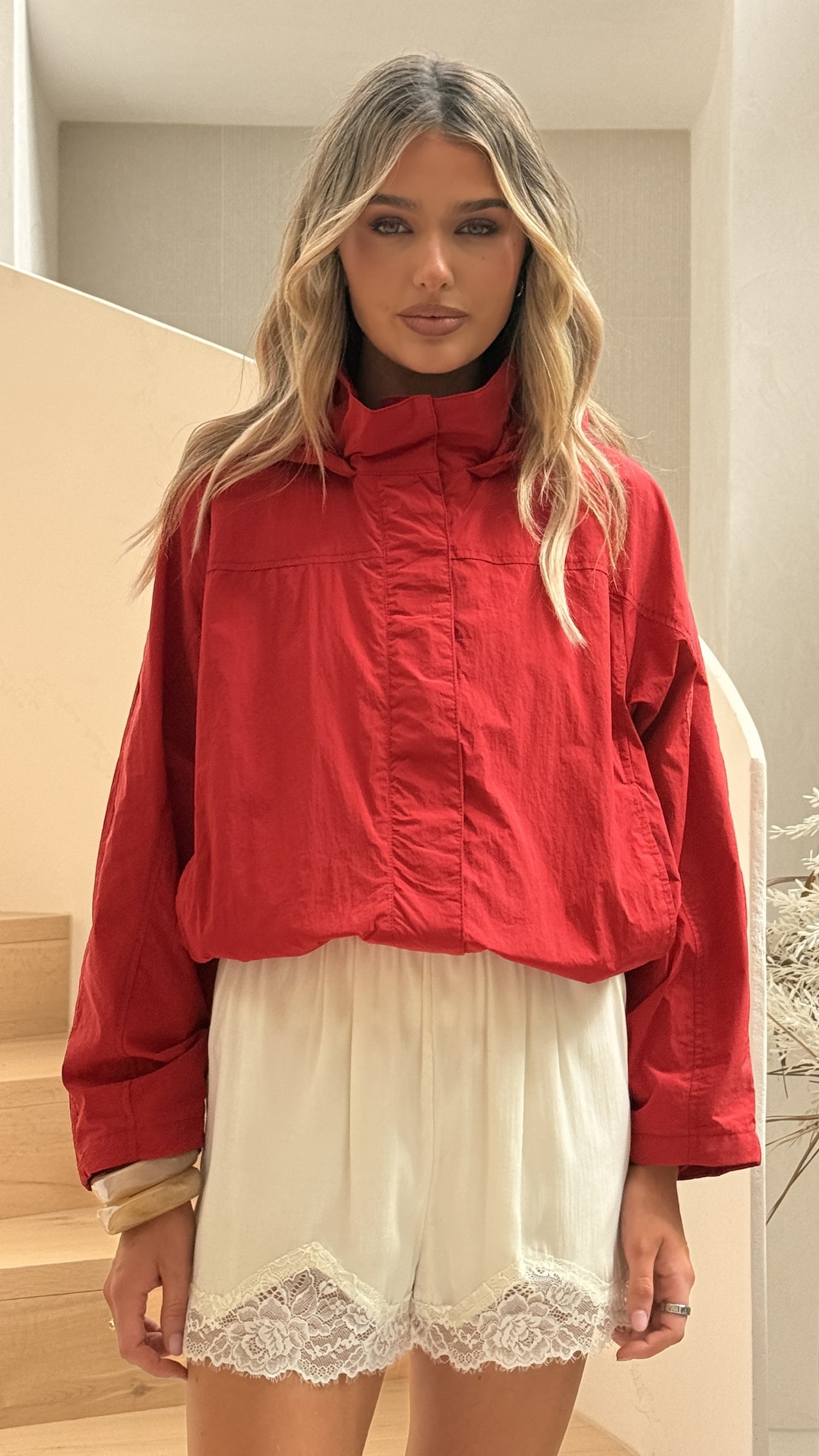 Sari Bomber Jacket - Red - Billy J