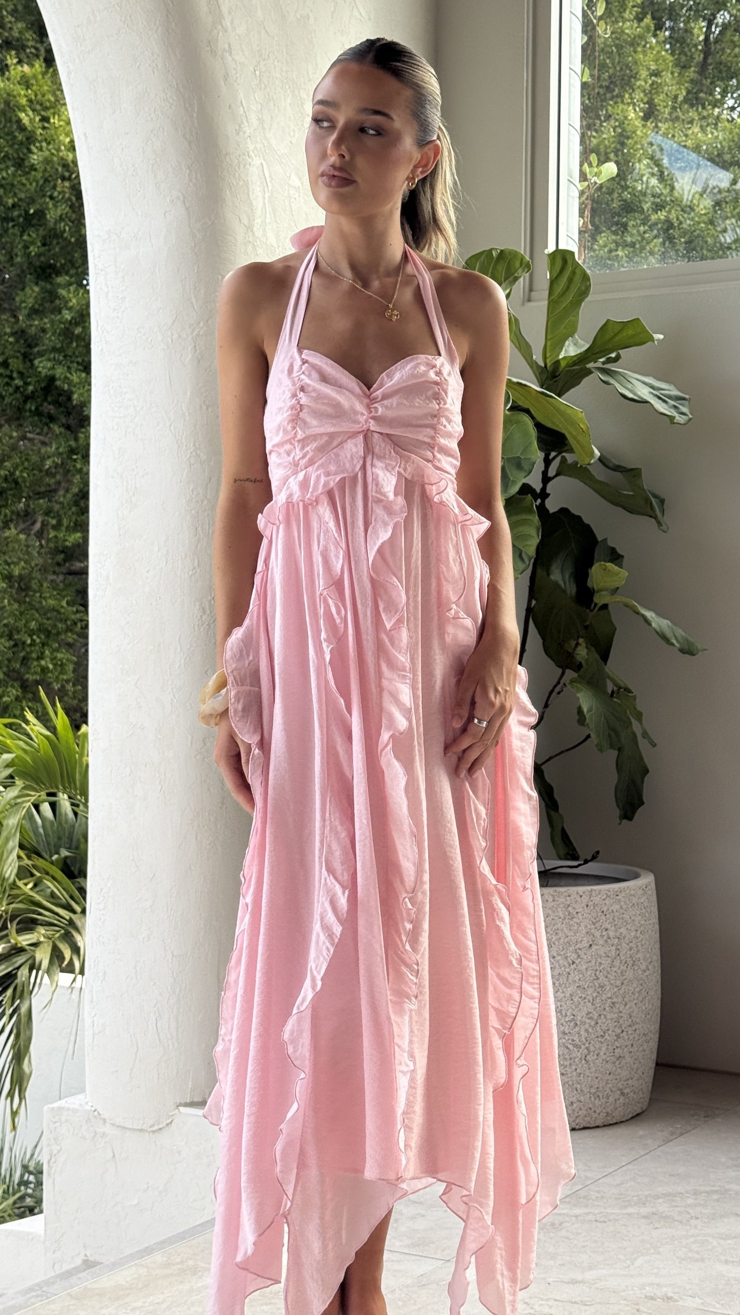 Nadine Maxi Dress - Pink - Billy J