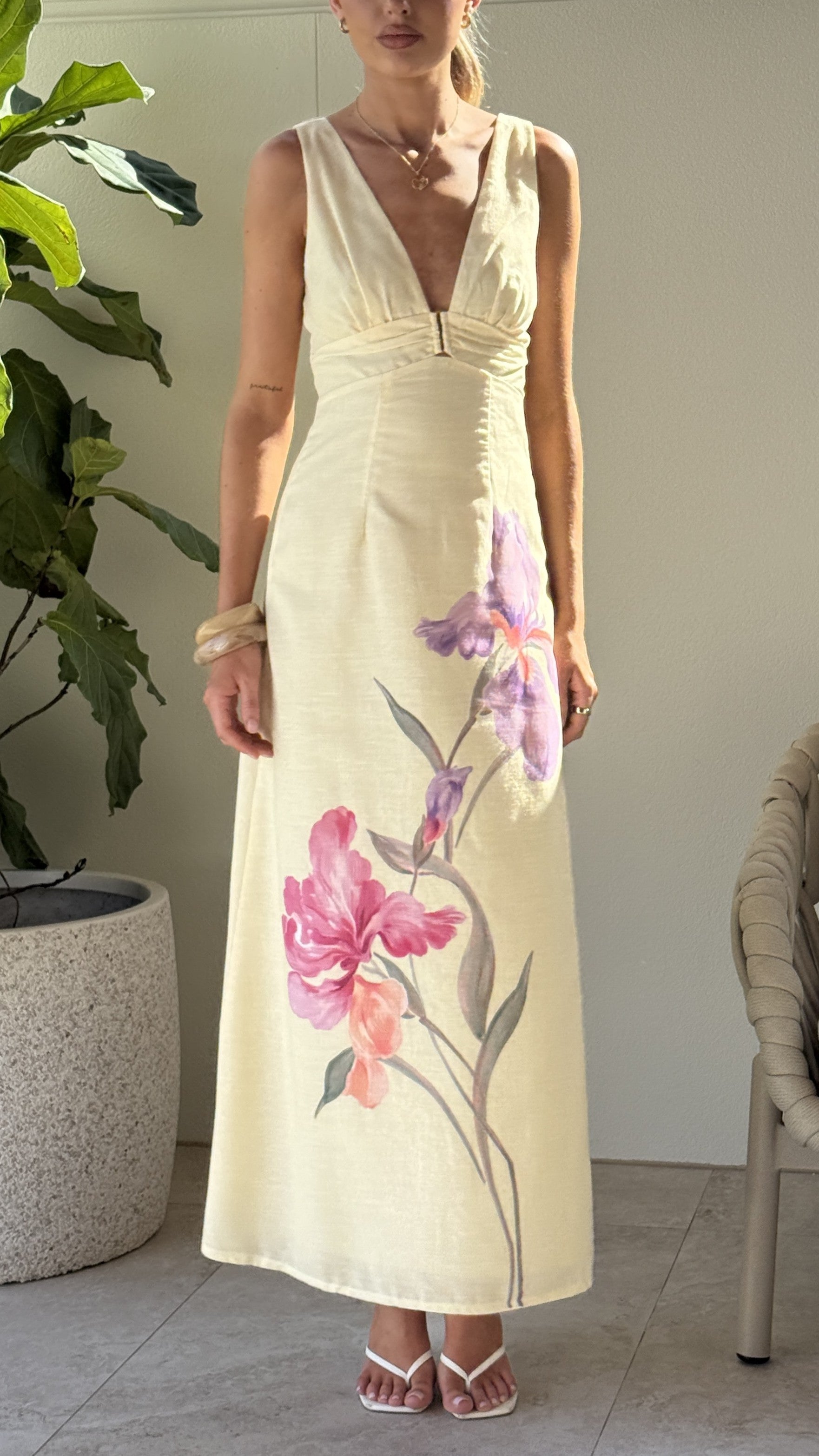 Renee Maxi Dress - Yellow Floral - Billy J