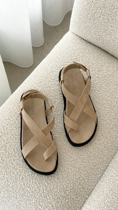 Load image into Gallery viewer, Zarai Slide - Taupe Nubuck - Billy J
