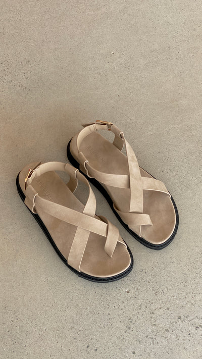 Load image into Gallery viewer, Zarai Slide - Taupe Nubuck - Billy J
