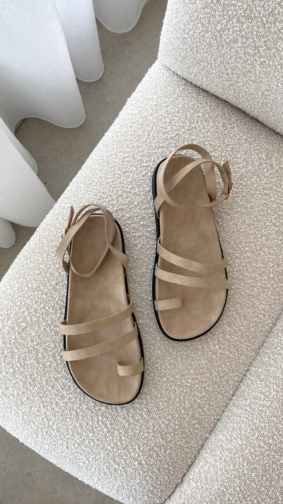 Load image into Gallery viewer, Astrid Sandal - Taupe Nubuck - Billy J
