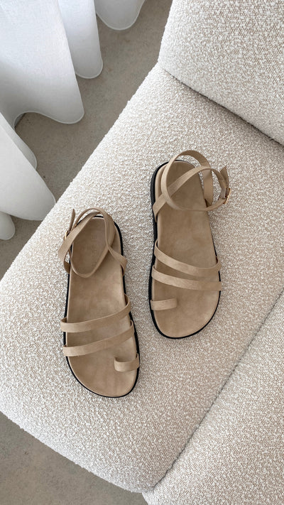 Load image into Gallery viewer, Astrid Sandal - Taupe Nubuck - Billy J
