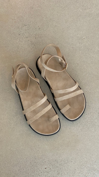 Load image into Gallery viewer, Astrid Sandal - Taupe Nubuck - Billy J
